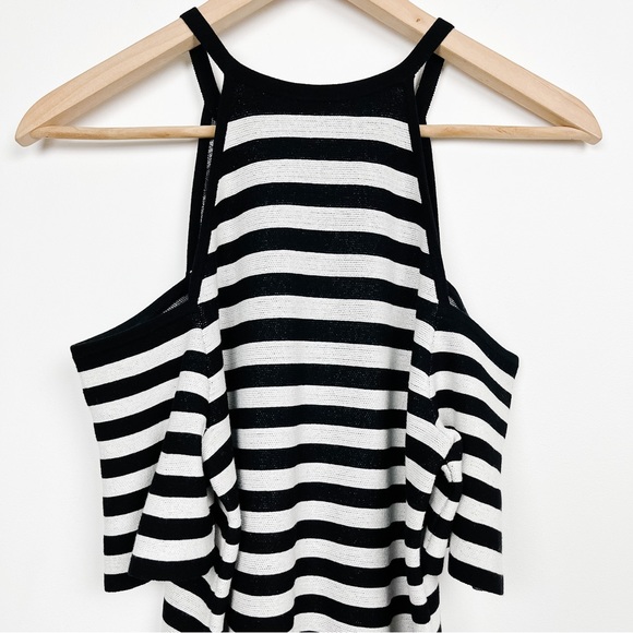 Ann Taylor Women’s Striped Cold Shoulder Peplum Top Small - Picture 8 of 12